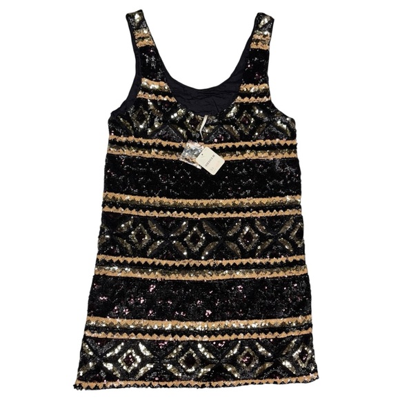 Free People | NWT | Sequin Geometric Mini Dress | XS - Picture 3 of 10